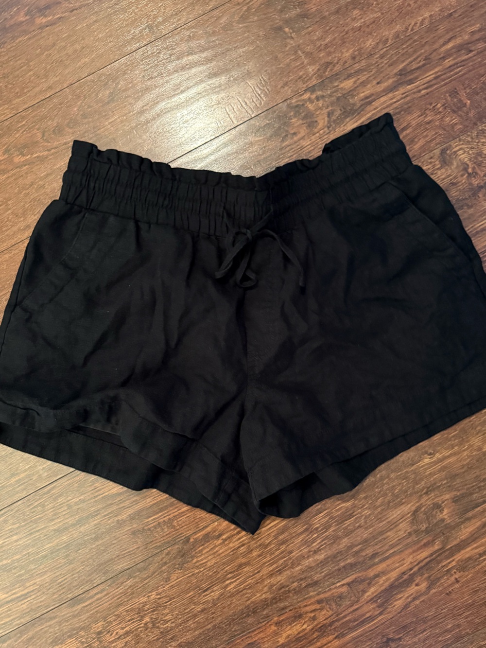 a new day Black Elastic-Top Athletic Shorts
